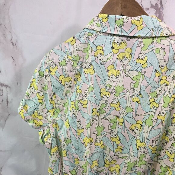 Torrid X Disney Shirt Dress Womens 10 M Actual Large Tinker Bell Midi Button - Picture 6 of 12